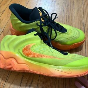 Nike Giannis Immortality 4 Lime Green and Orange Sneakers